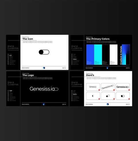 Brand Guidelines Template - Genesiss.io Digital Template Genesis Studio Templates, Digital Marketing Templates, Arabic Templates, نماذج بوربوينت, نماذج باللغة العربية , نماذج للتسويق الإلكتروني, saudi,