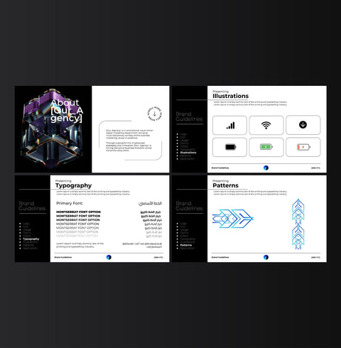 Brand Guidelines Template - Genesiss.io Digital Template Genesis Studio Templates, Digital Marketing Templates, Arabic Templates, نماذج بوربوينت, نماذج باللغة العربية , نماذج للتسويق الإلكتروني, saudi,